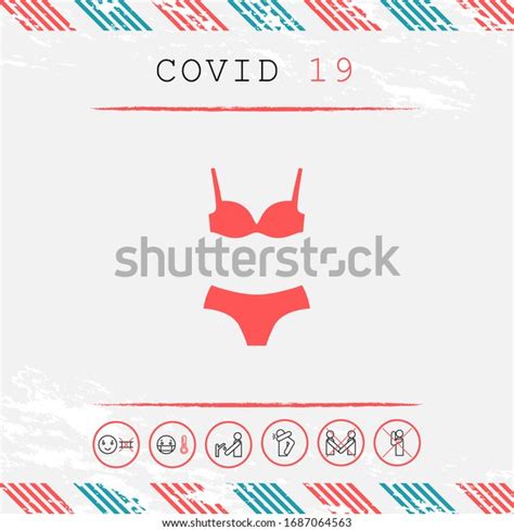 Set Lingerie Swimsuit Twopiece Bikini Silhouette Stock Vector Royalty Free 1687064563