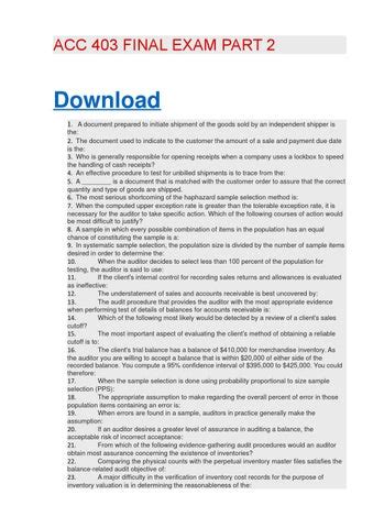 Acc 403 Final Exam Part 2 By Jackson22123 Issuu