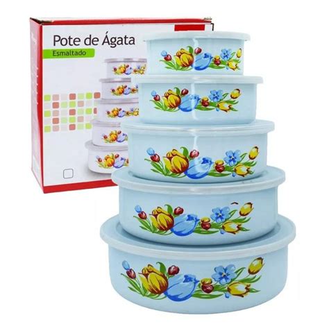 Jogo De Potes Gata Conjunto Pe As Kit Pote Porta Mantimentos