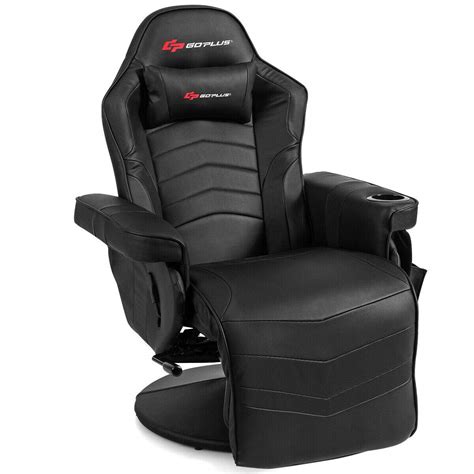 Amazon.com: Goplus Massage Gaming Chair, Racing Style Gaming Recliner w ...