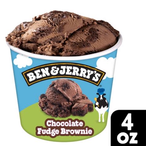 Ben And Jerrys Chocolate Fudge Brownie Chocolate With Fudge Brownies Mini Cup Ice Cream 4 Oz