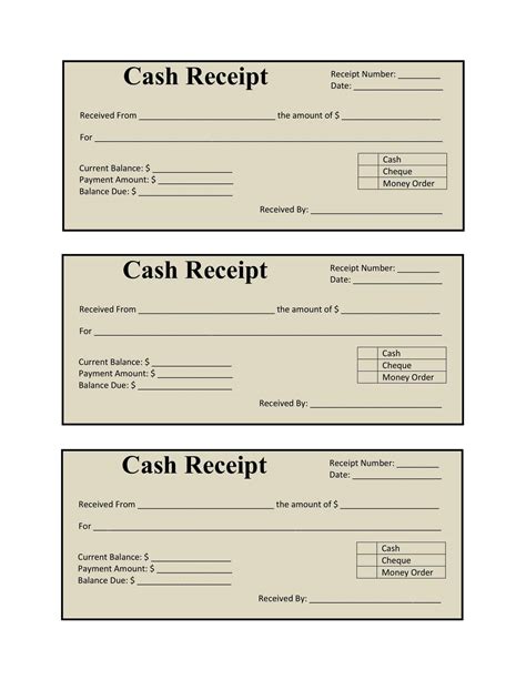 Free Printable Receipt Templates [Word, Excel, PDF]