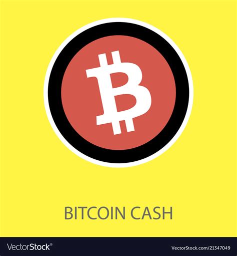 Bitcoin Cash Icon Cryptocurrency With Huge Market Vector Image