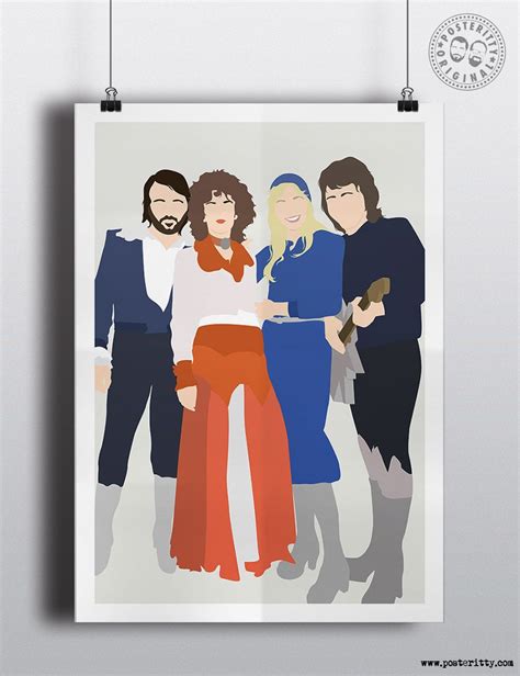 Abba Minimalist Band Poster — Posteritty Band Posters Abba