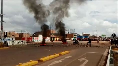 Puno manifestantes de Juliaca acatan paro por 48 horas y bloquean vías