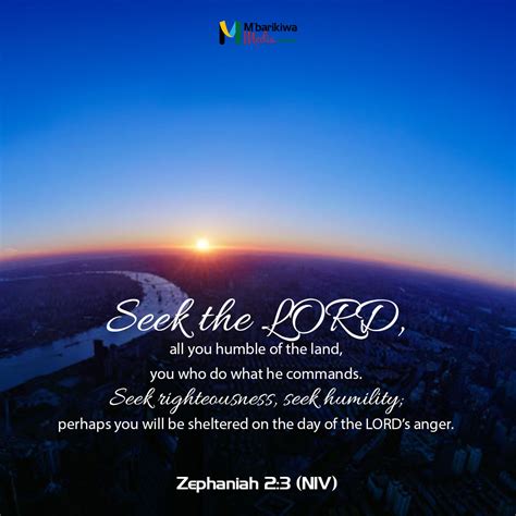 Verse Of The Day Zephaniah 2 3 NIV Mbarikiwa Media