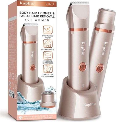 Kaphio Electric Bikini Trimer Shaver Women 2 In 1 IPX7 Waterproof Wet Dry Use Body Hair