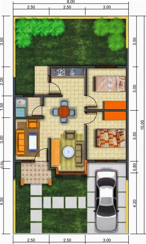 denah rumah minimalis  lantai garasi rumah desain