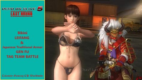 Dead Or Alive 5 Last Round Japanese Armor Gen Fu And Bikini Leifang