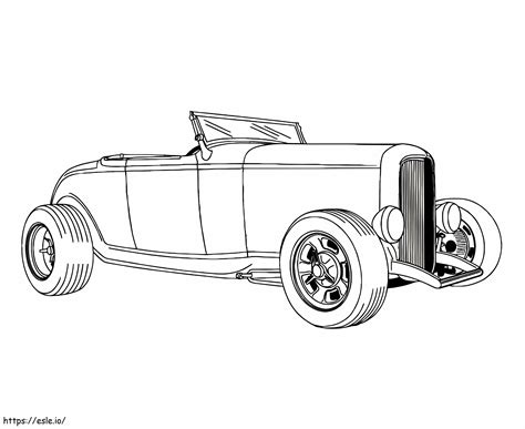 Hot Rod Coloring Page
