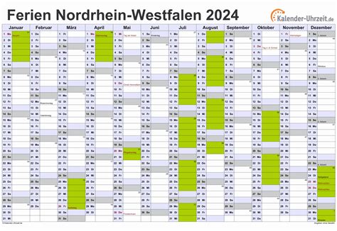 Kalender 2024 Nrw Mit Ferien