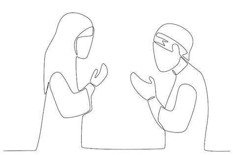 Premium Vector Two Muslims Praying To Each Other Silaturahim Oneline