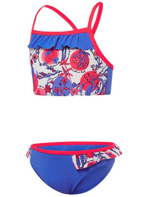 Speedo Flora Frill Girls Sports Bikini Set
