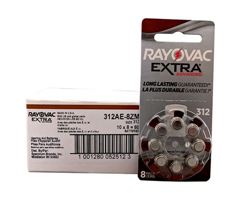 Rayovac Hearing Aid Batteries Size Box Of