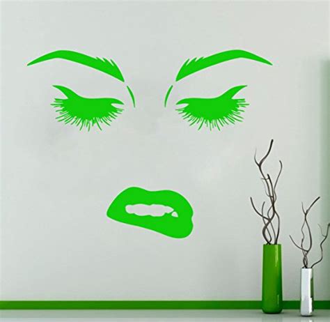 Amazon Wall Decal Window Sticker Beauty Salon Woman Face Eyelashes