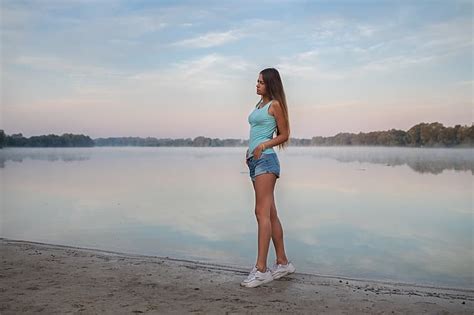 Ass Look Water Pose Shorts Girl Hands Legs Olya Dmitry Shulgin