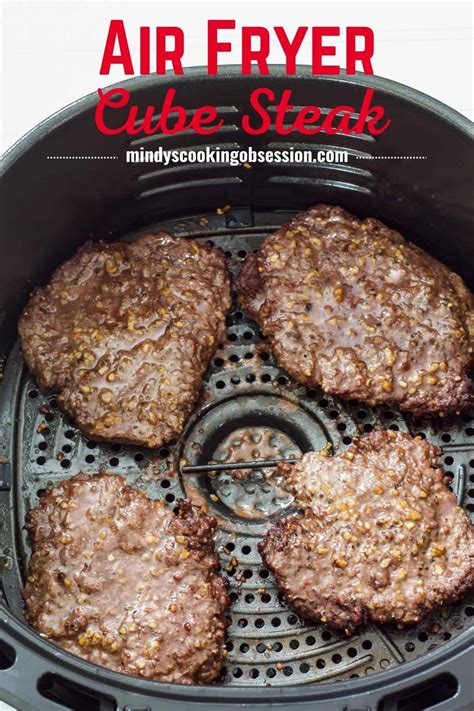 Easy 3 Ingredient Air Fryer Cube Steak Recipe is a perfect flavorful