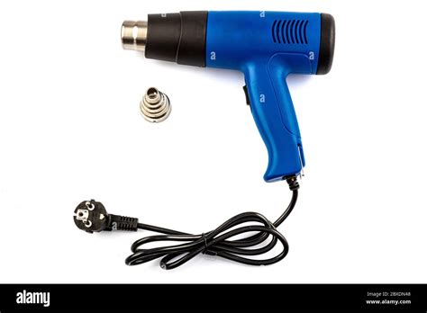 Industrial Heat Gun Hot Air Gun With Nozzles Isolated On White Background Stock Photo Alamy