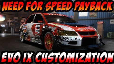 Need For Speed Payback Customization W Decals EVO IX YouTube