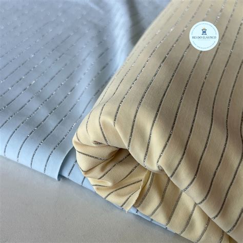 Tecido Por Metro Microfibra Para Lingerie Calcinha Listra Prata Brilho Luxor Shopee Brasil