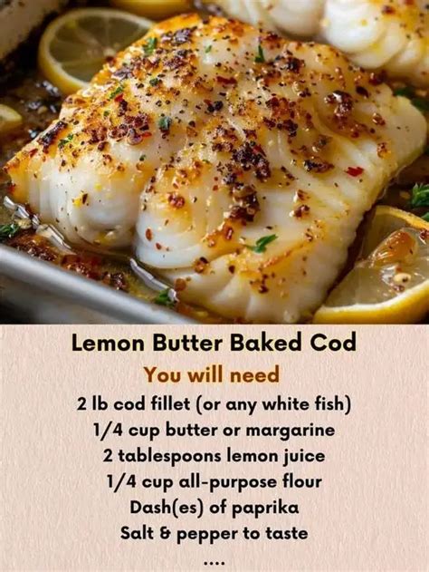 Lemon Butter Baked Cod Physics Zone