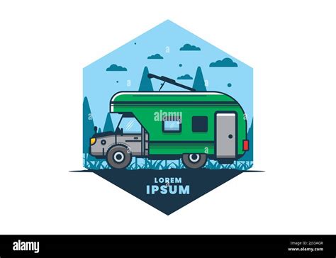 Colorful Rv Truck Flat Illustration Design Stock Vector Image And Art Alamy