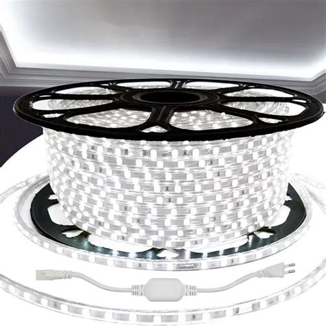 Fita De LED Opus 4 8 Watts M 220V IP65 6500K Branco Frio 10mm Rolo