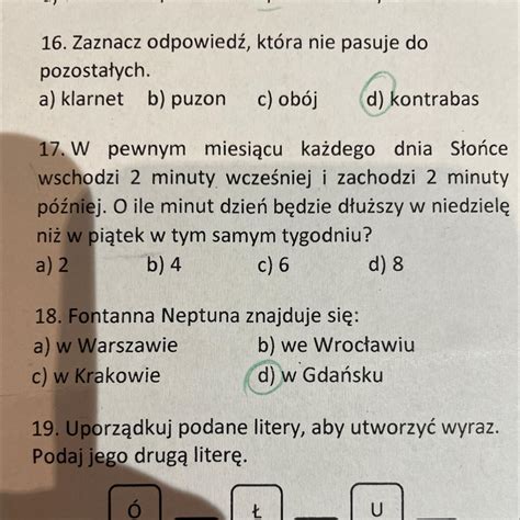 Zad17 Zadanie Z 1 Klasy Z Kangura Daje Naj Alumnos