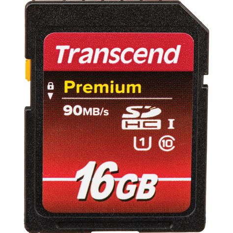Transcend 16GB Premium UHS-I SDHC Memory Card TS16GSDU1 B&H