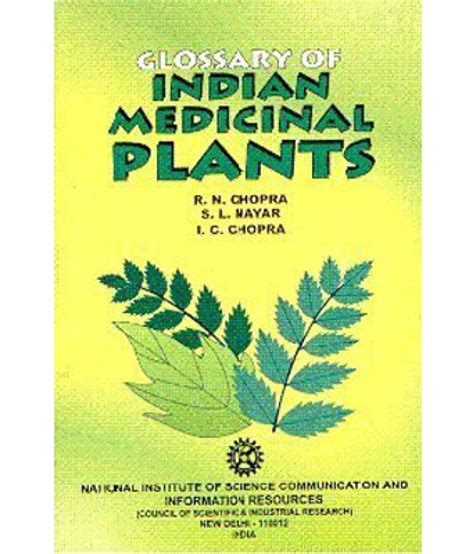 Glossary Of Indian Medicinal Plants Buy Glossary Of Indian Medicinal