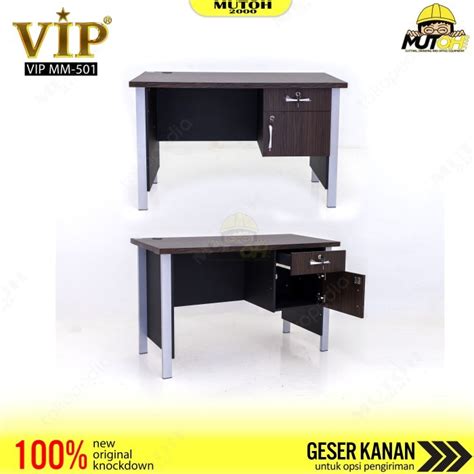 Jual Tkdn Vip Mm Meja Kerja Kantor Rangka Besi Biro Laci