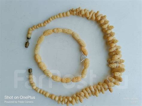 Бусы из слоновой кости, для женщин, б/у, в наличии. Цена: 1 200₽ во ...