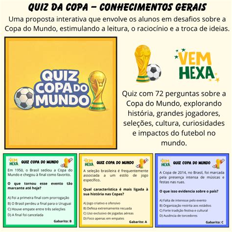 Quiz Copa Do Mundo - Quiz Copa do Mundo – Conhecimentos Gerais – Matemaginando
