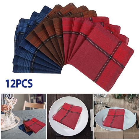 Willstar Pcs Gents Hankies Soft Pure Cotton Sweat Absorbing Mens