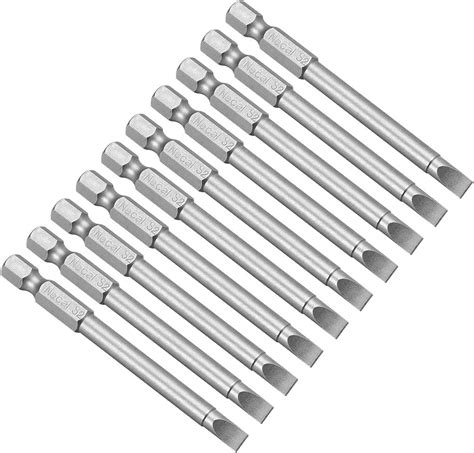 Slotted Screwdriver Bits Set Mm Magnetic Flat Head Slotted Tip