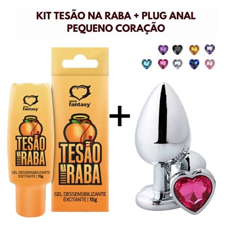 Kit Dessensibilizante Anest Sico Anal Tes O Na Raba Excitante E Cicatrizante Plug Anal P