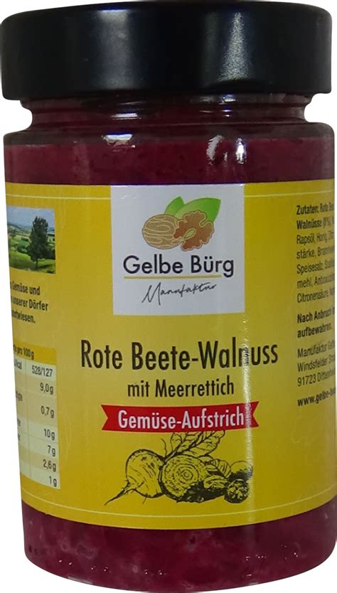 Gelbe Bürg beetroot and walnut spread Honest Rare