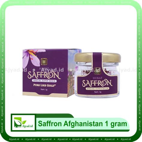 Jual Saffron Super Negin Asli Safron Herat Afghanistan 1 Gram