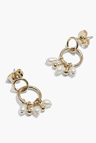 Gold Sia Pearl Earring Earrings Country Road