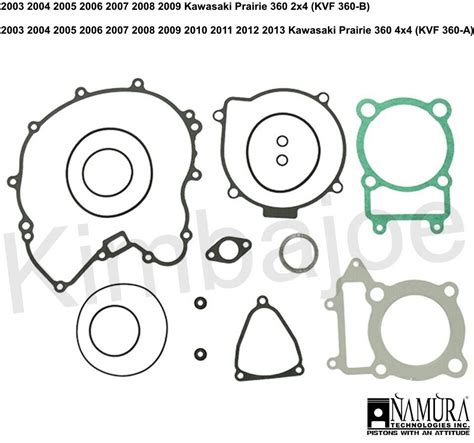 Kawasaki Kvf Prairie Top End And Transmission Gasket Set With Valve