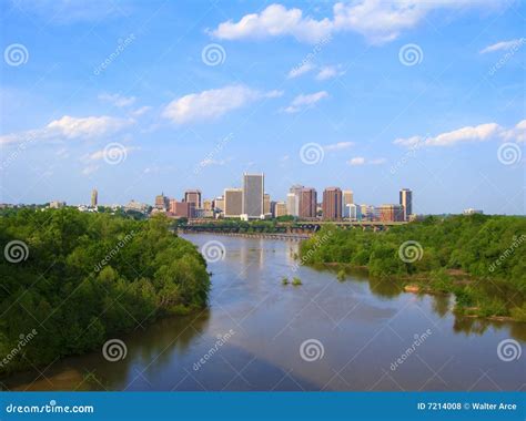 Skyline of Richmond, VA stock photo. Image of harbor, bridge - 7214008