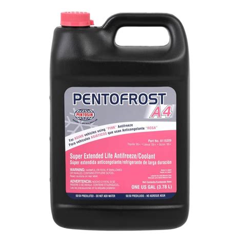 Pentosin Pentofrost A Pink Gal Pre Diluted Antifreeze By