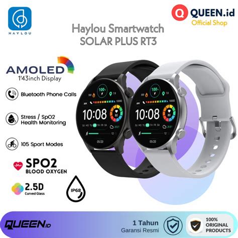 Jual Haylou Solar Plus Rt Smart Watch Amoled Aod Ip Spo Jam