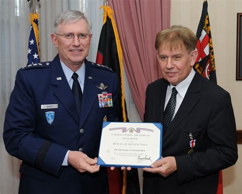 USAFE Commander Presents Medal Of Distinction Award Ramstein Air Base