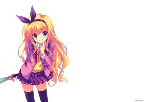 Wallpaper Illustration Blonde Long Hair Anime Girls Green Eyes