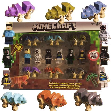 Майнкрафт лего 12 шт крипер эндермен эндер дракон minecraft железный ...