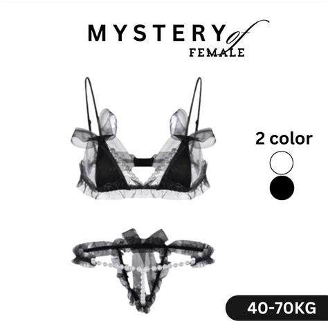 Pearl Bikini Sleepwear Set Sexy Lingerie Nightwear Baju Tidur Seksi