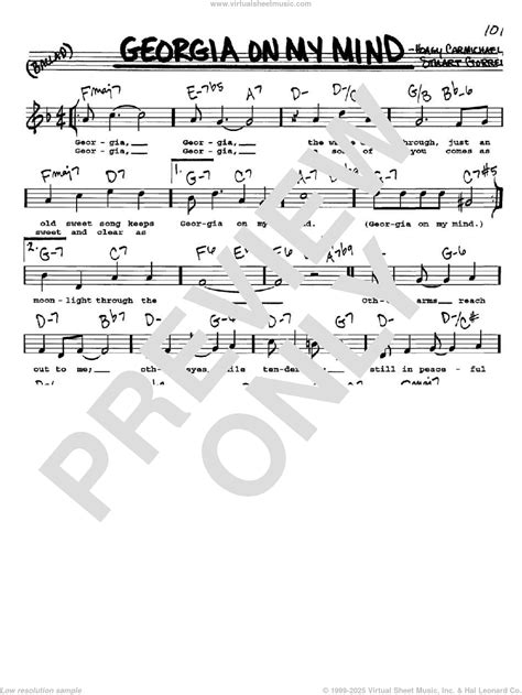 Georgia On My Mind sheet music (real book with lyrics) (PDF)