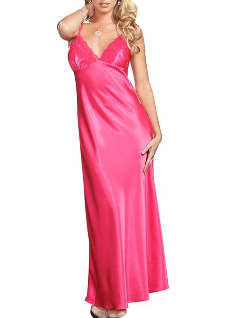 Gorhgorh Women Lingerie Pajamas Solid Lace Slim Sleepwear Sexy Nighdress Walmart