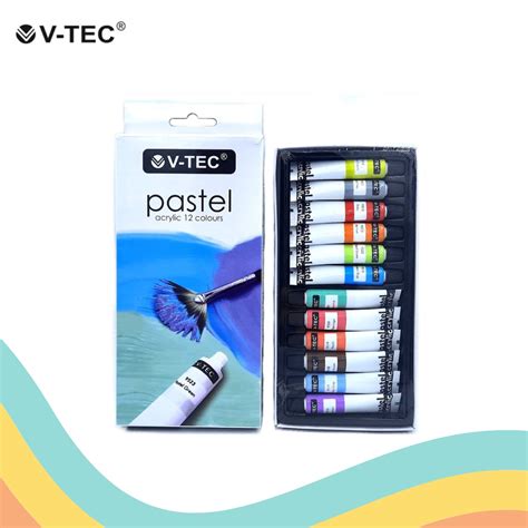 Jual V Tec Acrylic Paint Cat Akrilik Pastel Neon Metallic Colours Ml